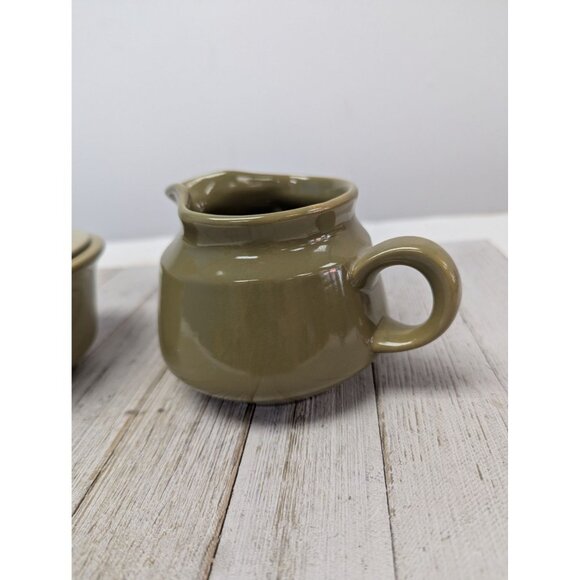 Vintage Set of Franciscan Earthenware Pebble Beach Sugar Dish and Creamer - Picture 2 of 10